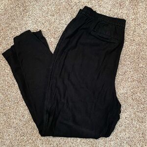 EUC black linen pants- size large, tall length
